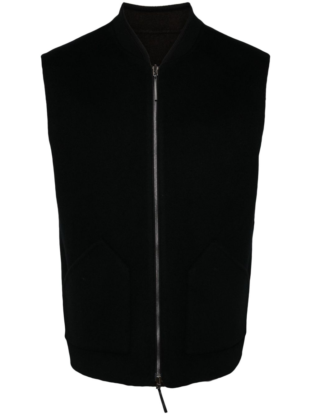 Zip-up vest - Brown