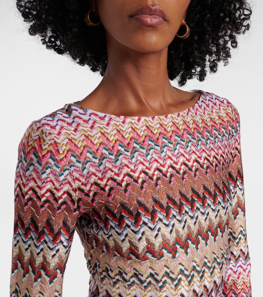Zig Zag lamé minidress