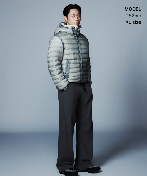 Sheer Hooded Light Down Jacket
