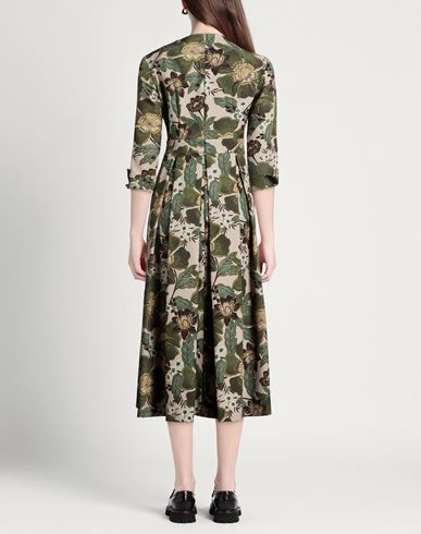 Woman Midi dress Military green Size 8 Polyester, Elastane