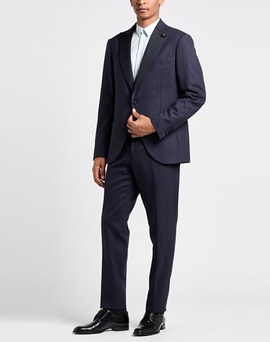 Man Suit Midnight blue Size 38 Wool, Elastane