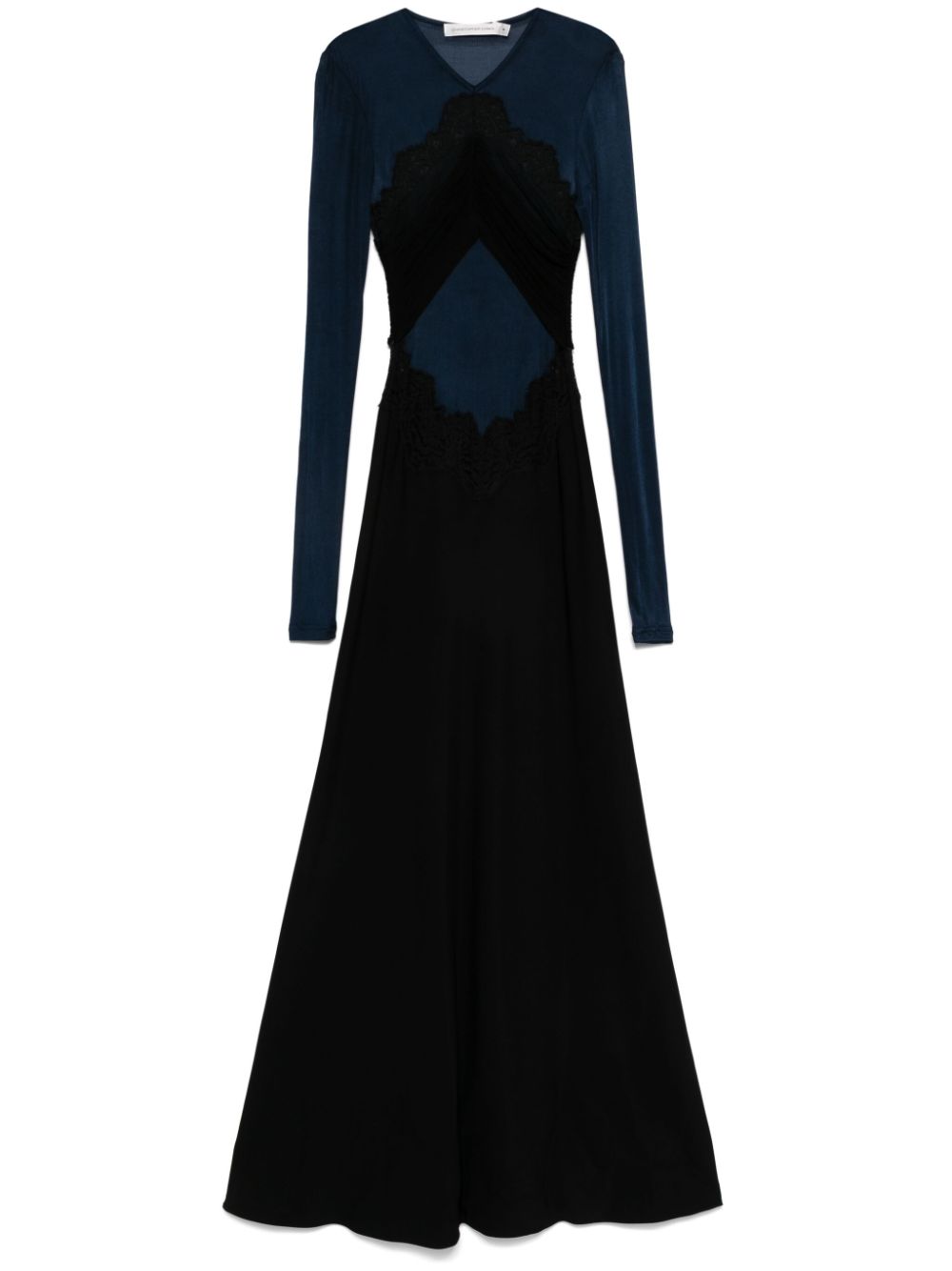 Lace-detailed maxi dress - Black