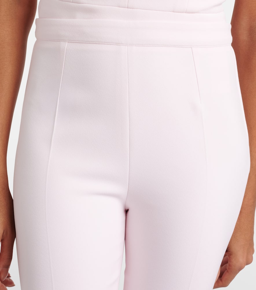 Alexa high-rise crêpe flared pants