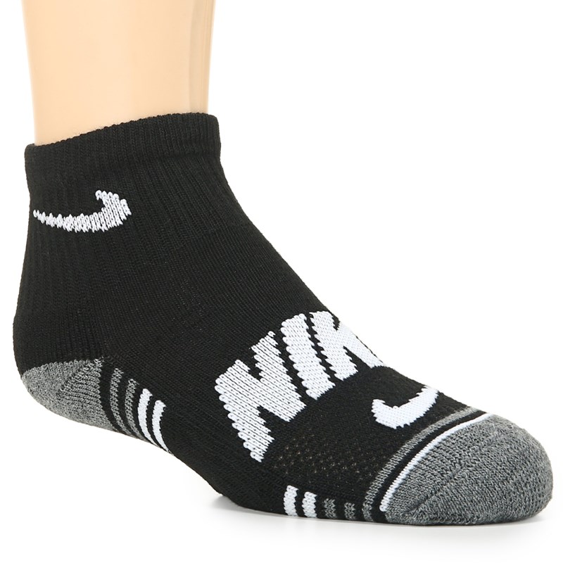 Kids' 6 Pack Youth X-Small Cushioned Ankle Socks (Black)