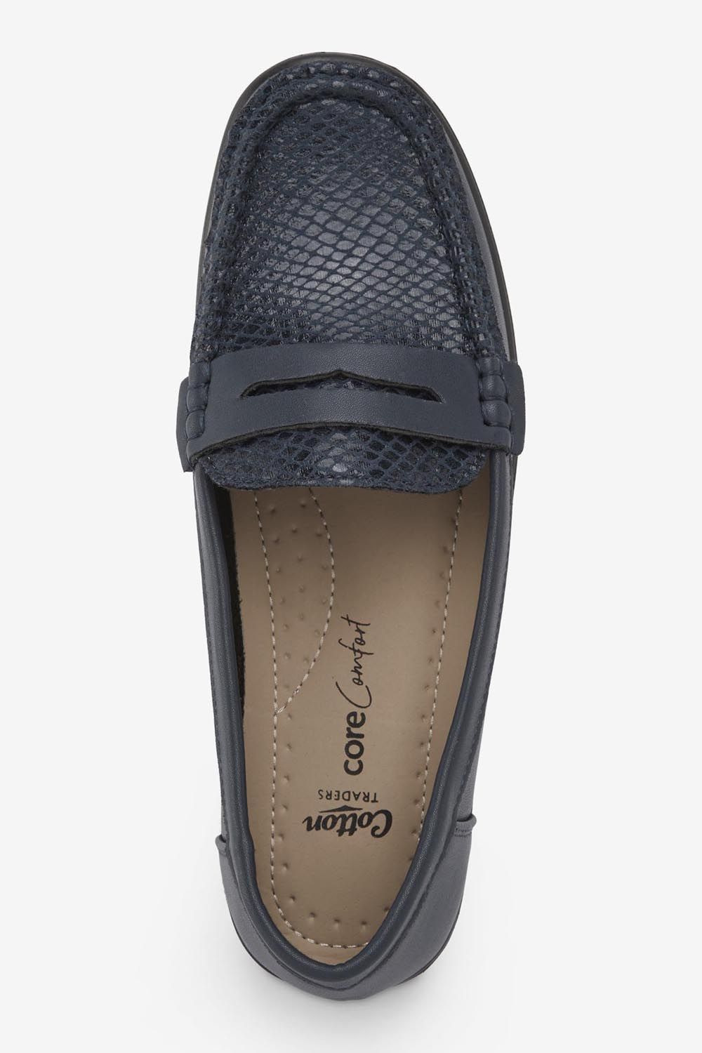Cotton Traders Women's Core Comfort Flexisole Loafers in Navy