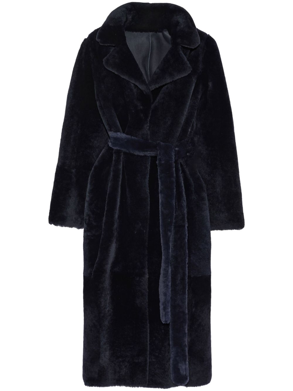 Reversible lacon-lambskin coat - Blue