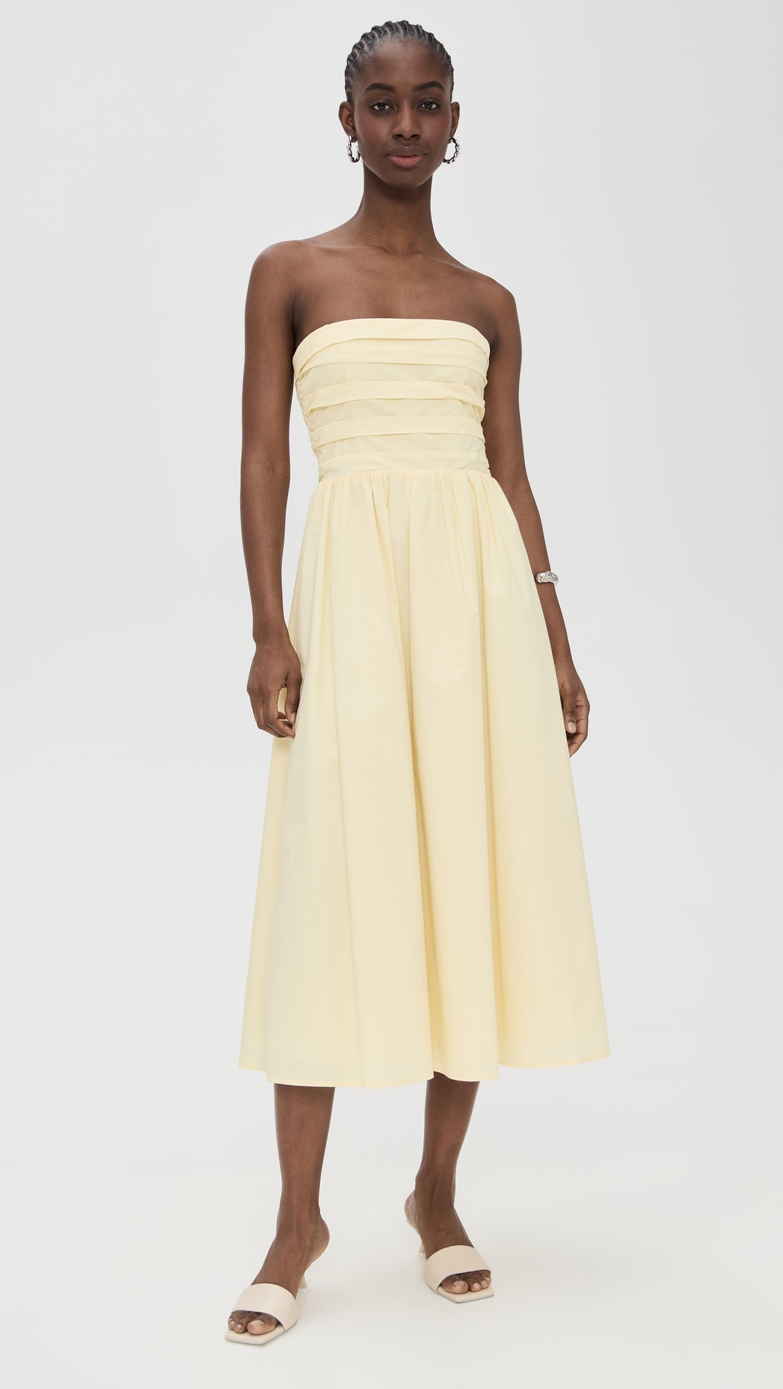 WAYF Sammie Convertible Dress Straw Yellow