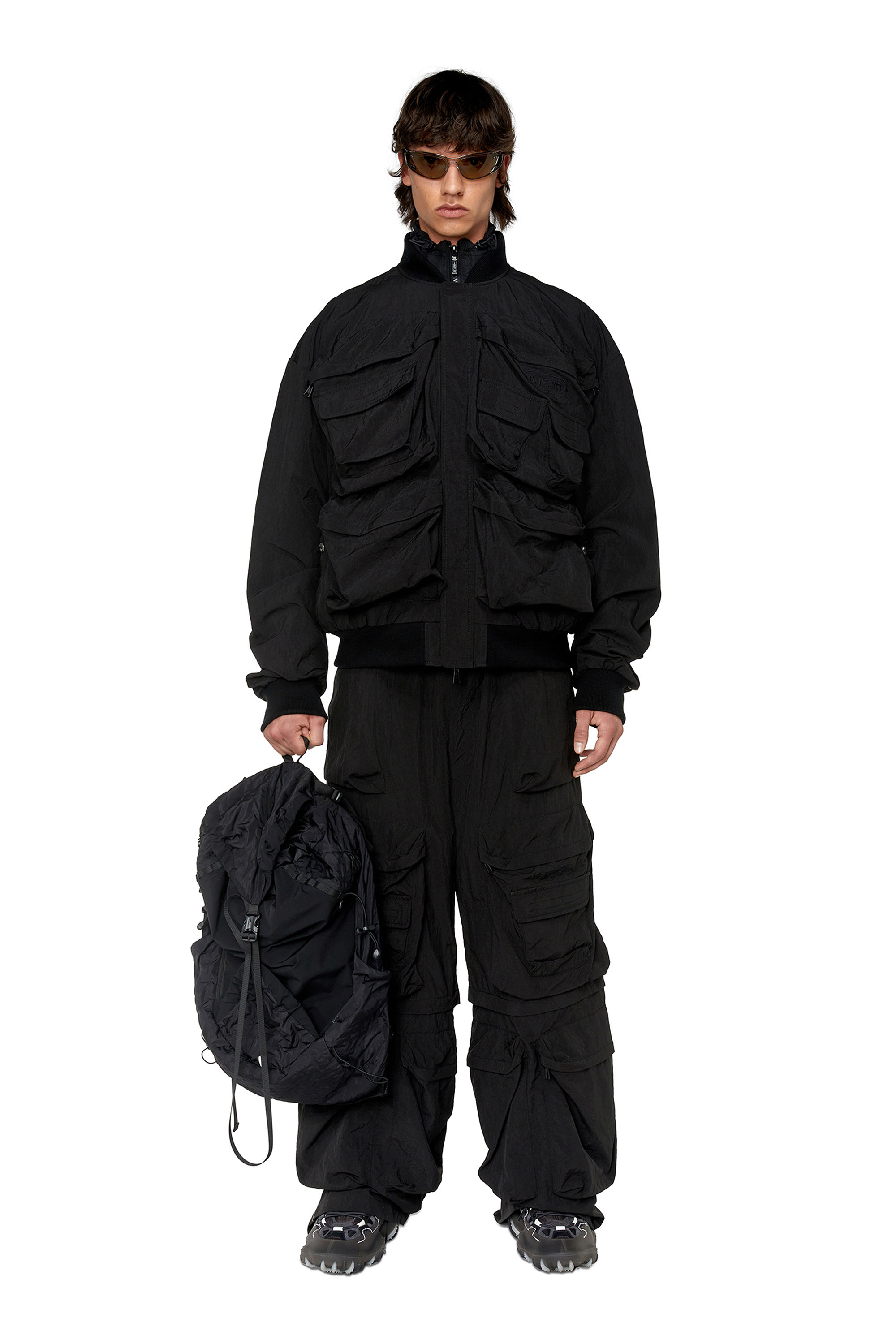 Four-pocket bomber jacket - Black