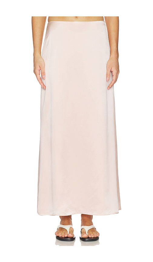 SRG Sutton Silk Skirt in Dusty Rose - Rose. M also in L, S, XL