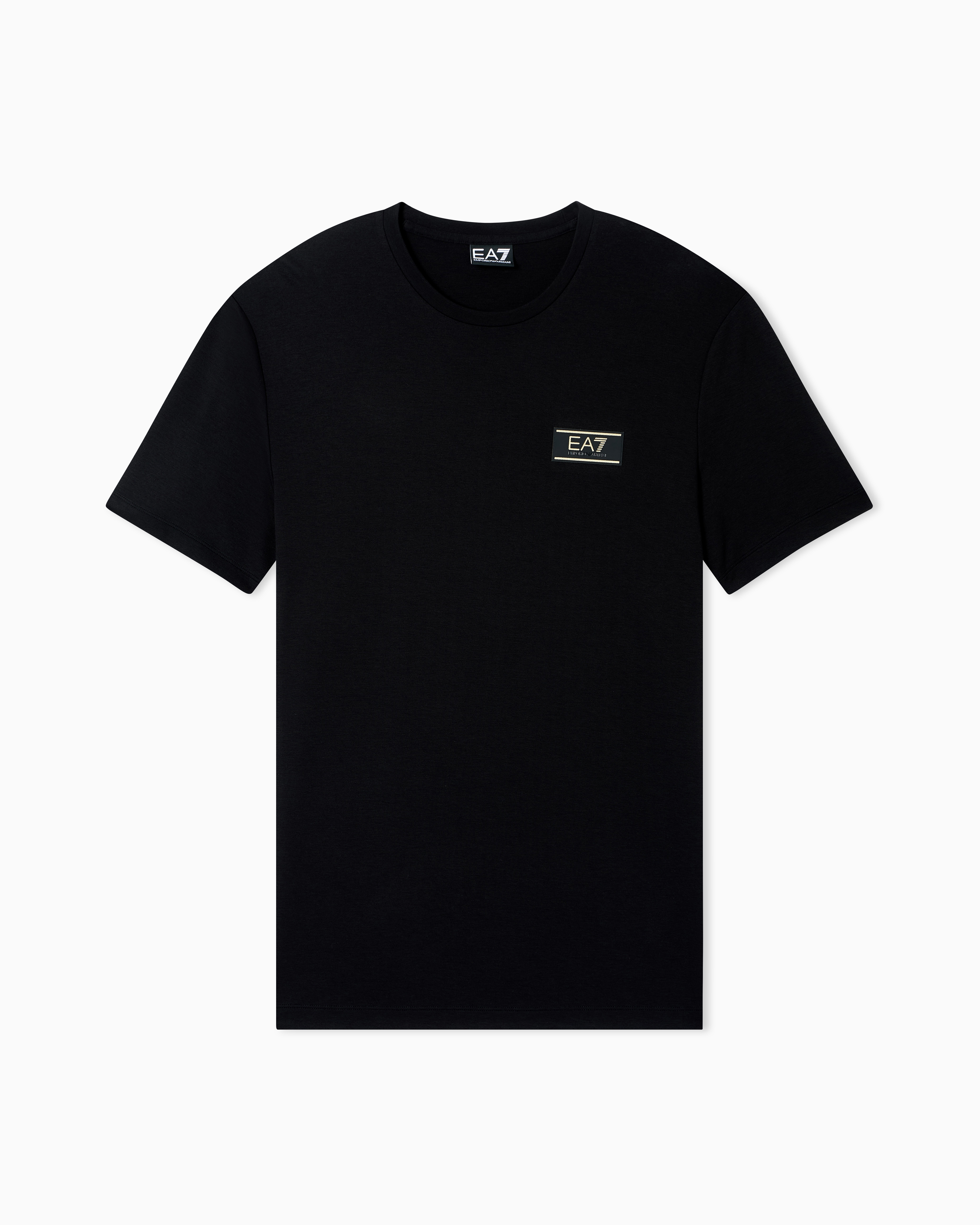 Premium Label stretch viscose-blend crew-neck T-Shirt