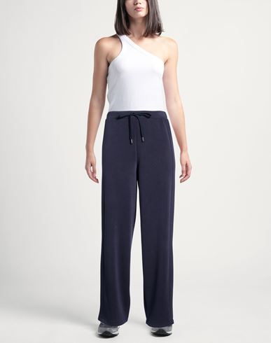 Crochè Woman Pants Navy Size L Polyester, Viscose, Elastane