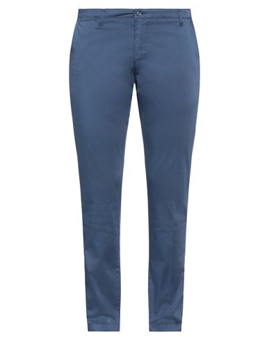 Man Pants Slate blue Size 28 Cotton, Elastane
