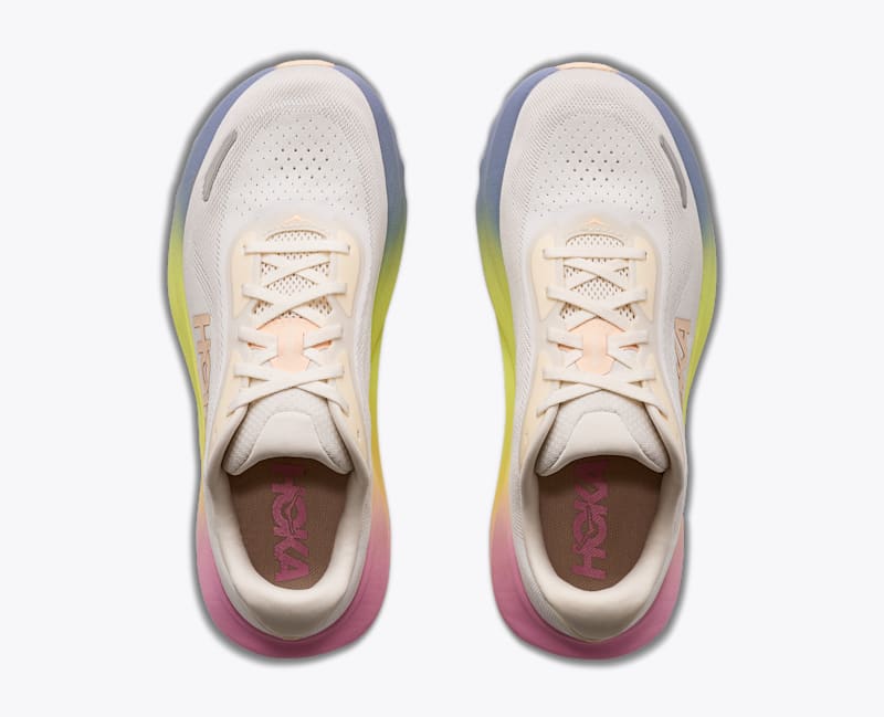 HOKA Women's Rincon 5 Shoes in Alabaster/Tangerine Glow