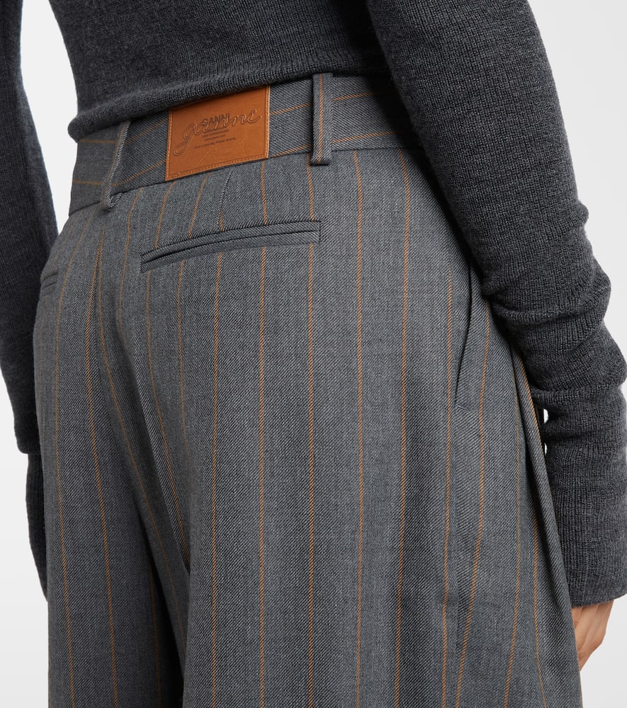 Pinstripe wide-leg pants