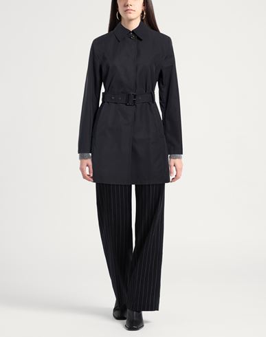 Woman Overcoat & Trench Coat Midnight blue Size 6 Cotton, Polyamide