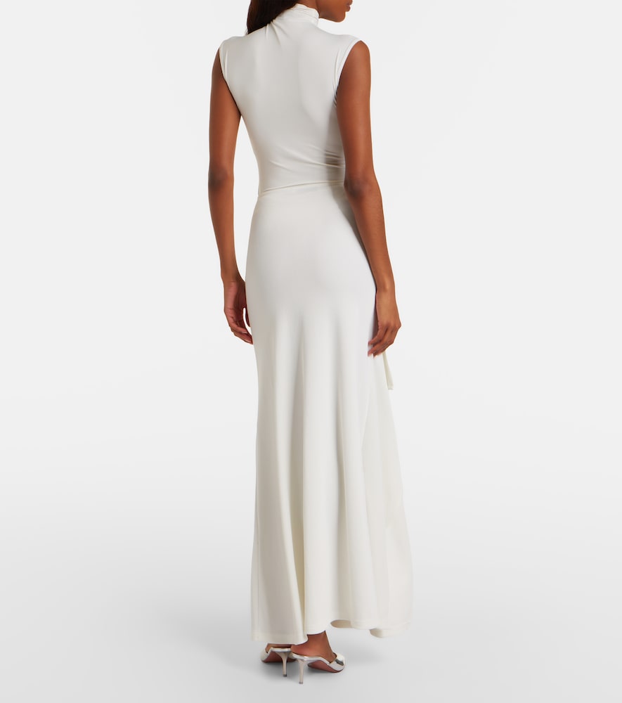 Occhio embellished jersey maxi skirt