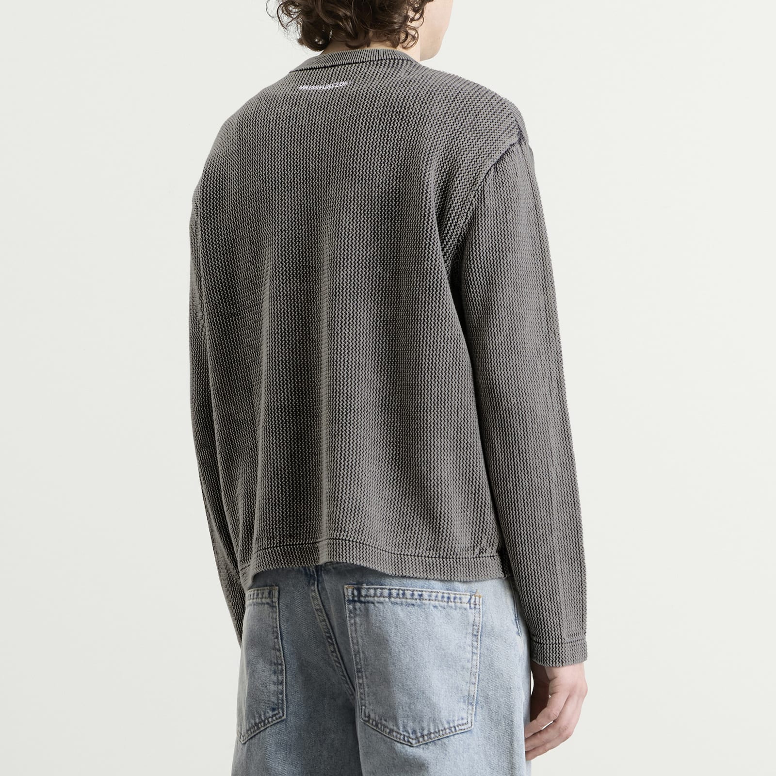 Men's Presented by END. Pigment Dyed Loose Gauge Long Sleeve Pigment Grey
