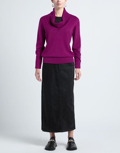 Woman Turtleneck Mauve Size 6 Virgin Wool, Viscose, Cashmere