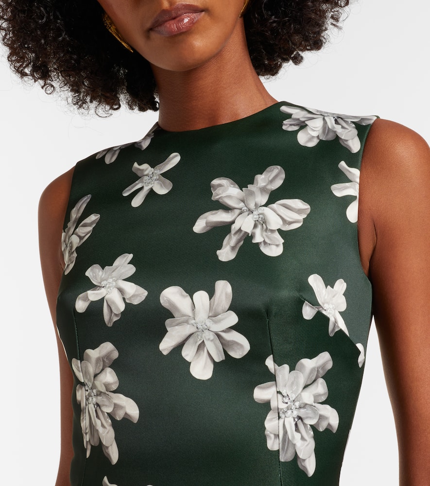 Rumi floral genzianella midi dress