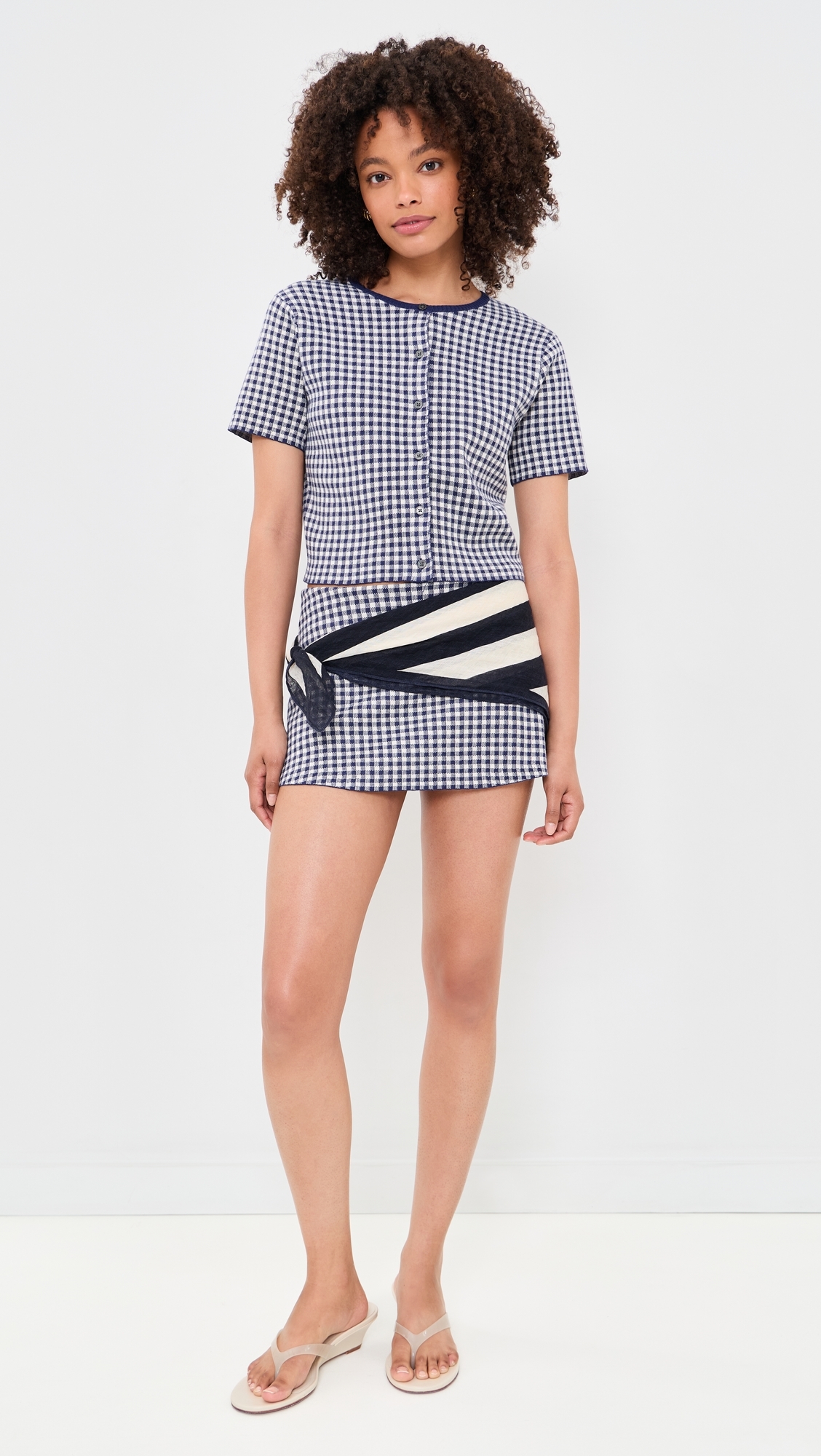 The Keepsake Cardigan Navy Gingham