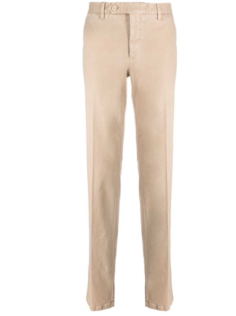 Pressed-crease cotton chinos - Neutrals