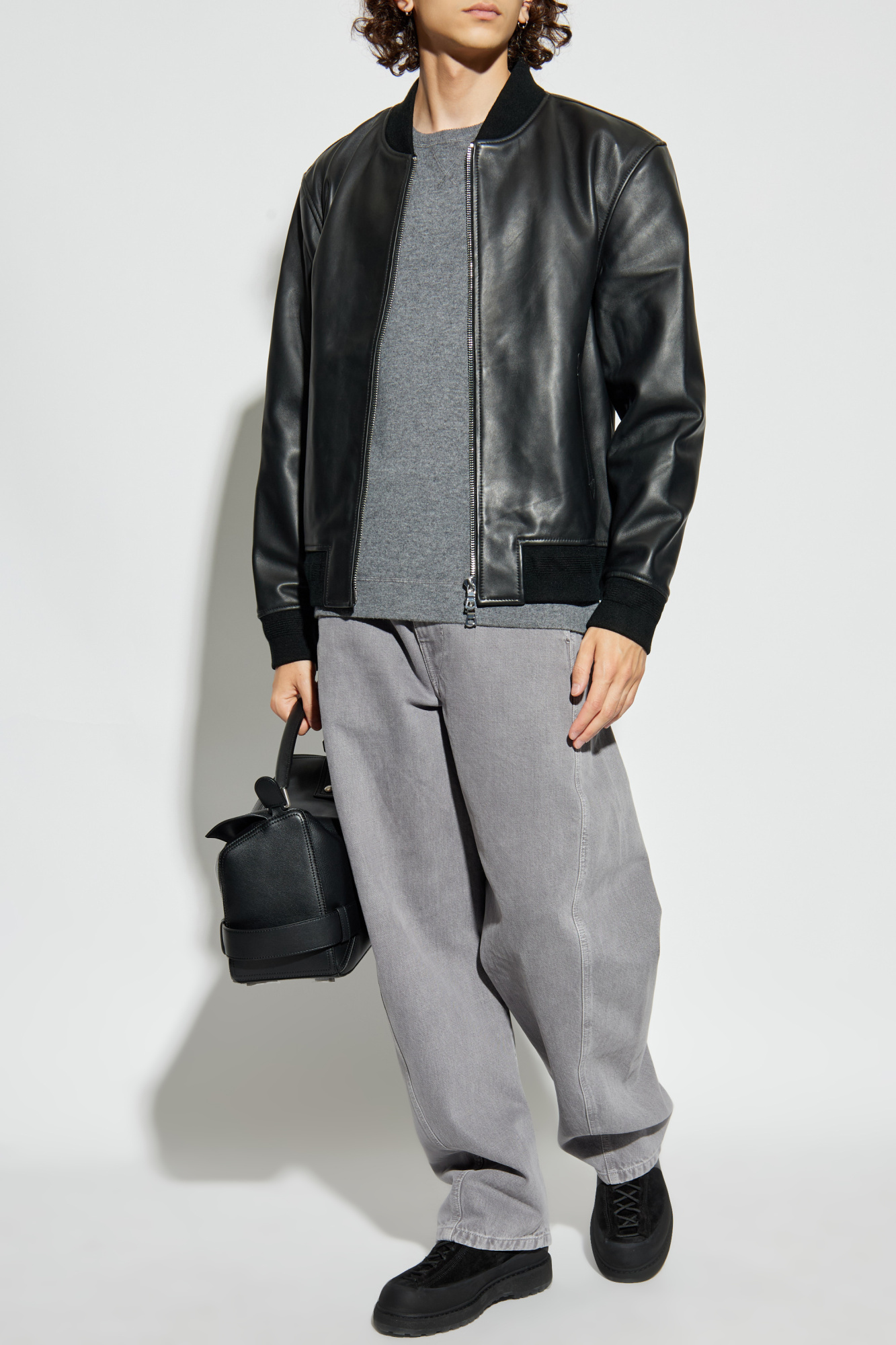 Cashmere Sweater 'Nate', Men's, Grey