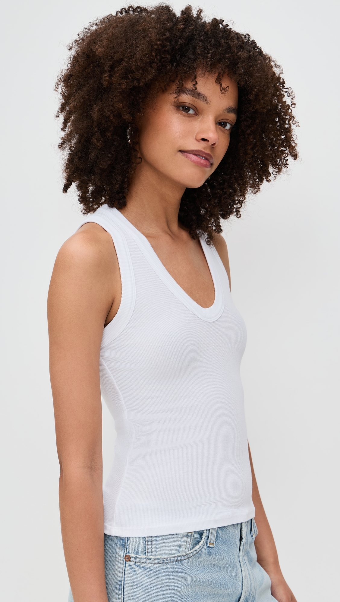 Cotton Citizen Verona U Neck Tank White