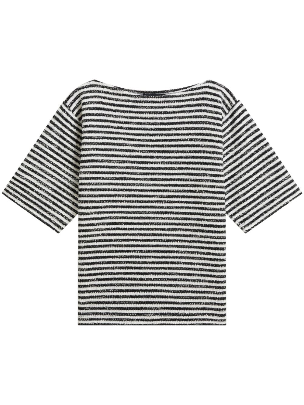 Striped knitted top - Black