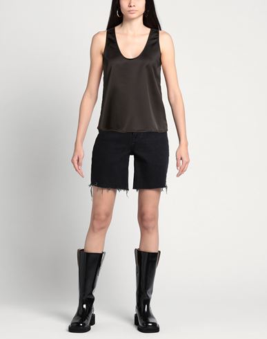 Woman Top Black Size 2 Polyester, Elastane