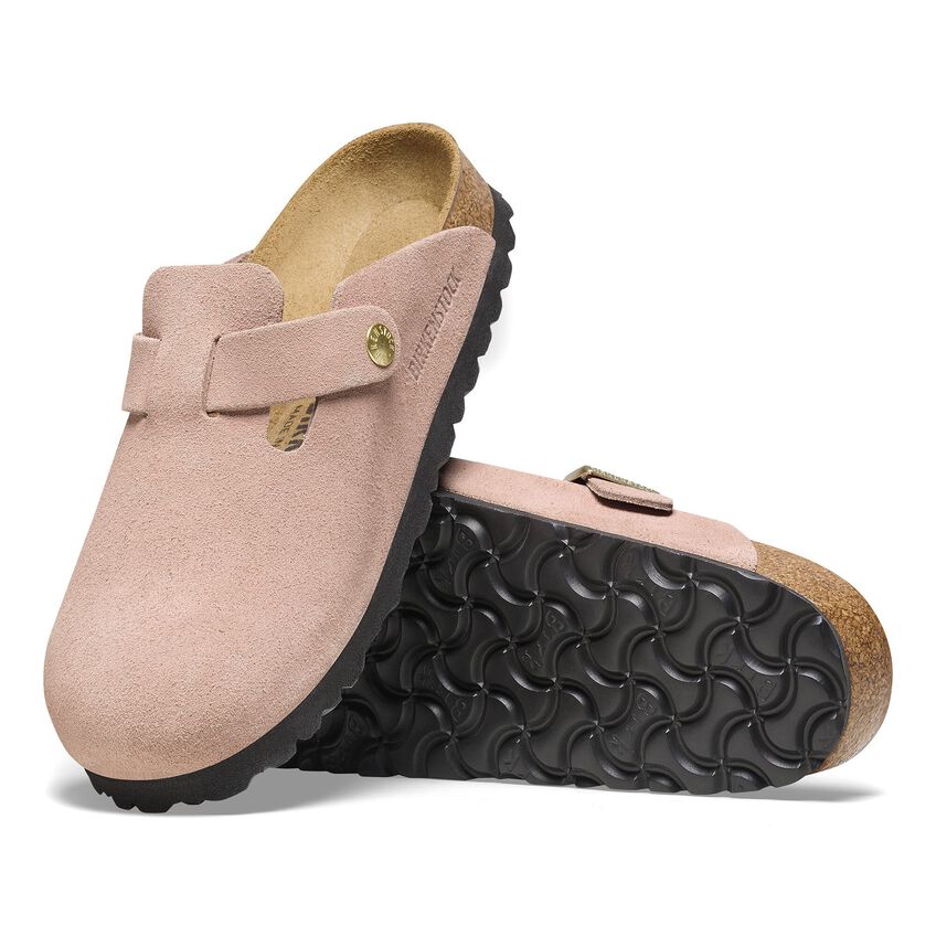 Boston Suede Leather Sandals 'Light Rose'