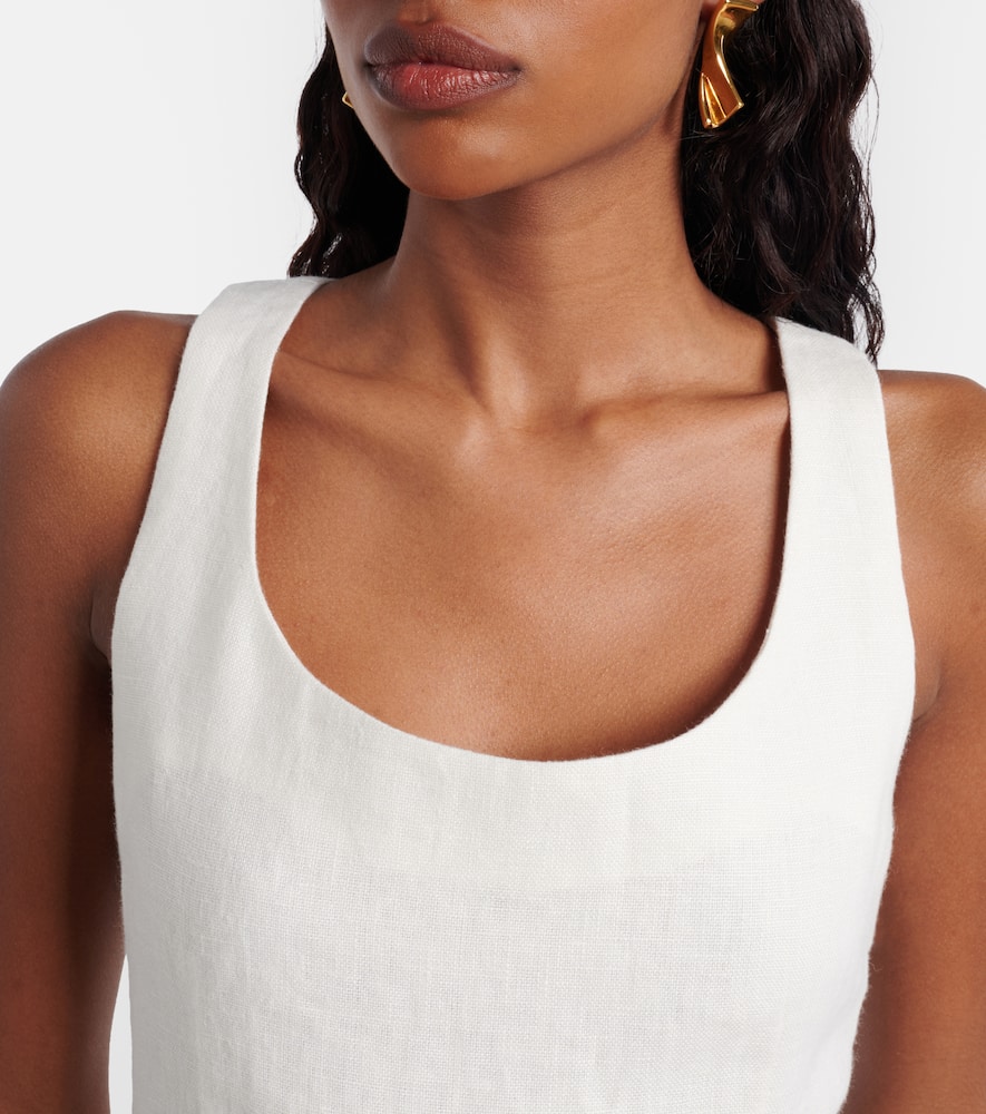 Effi scalloped linen tank top
