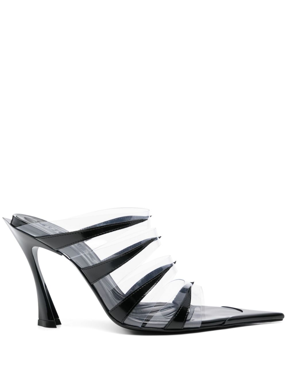 95mm Plexi mules - Black