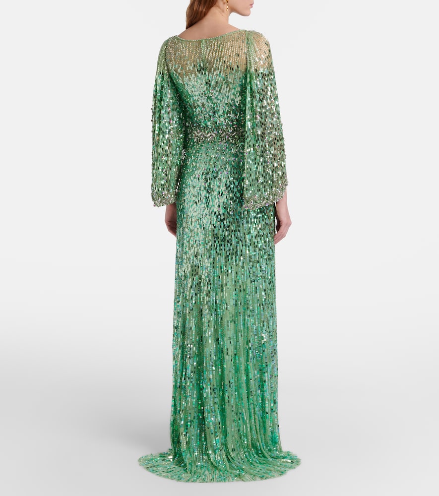 Ines embellished sequined gown