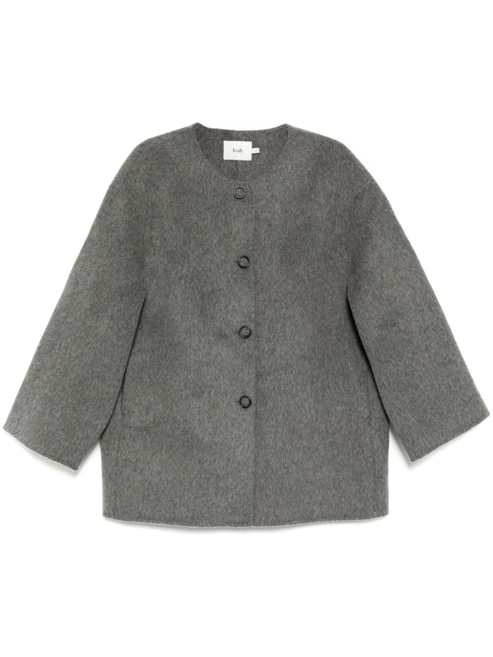 Wrap-around shawl jacket - Brown
