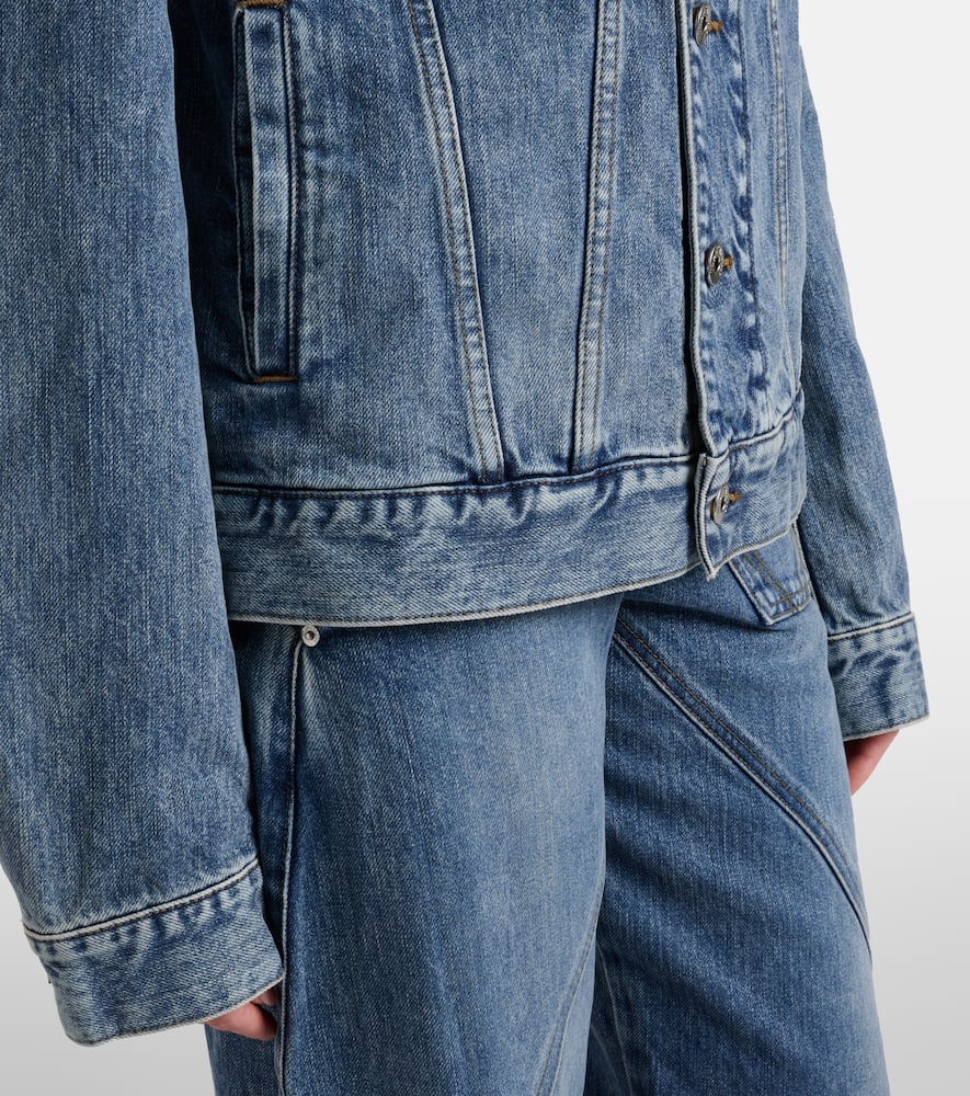 Corduroy-trimmed denim jacket