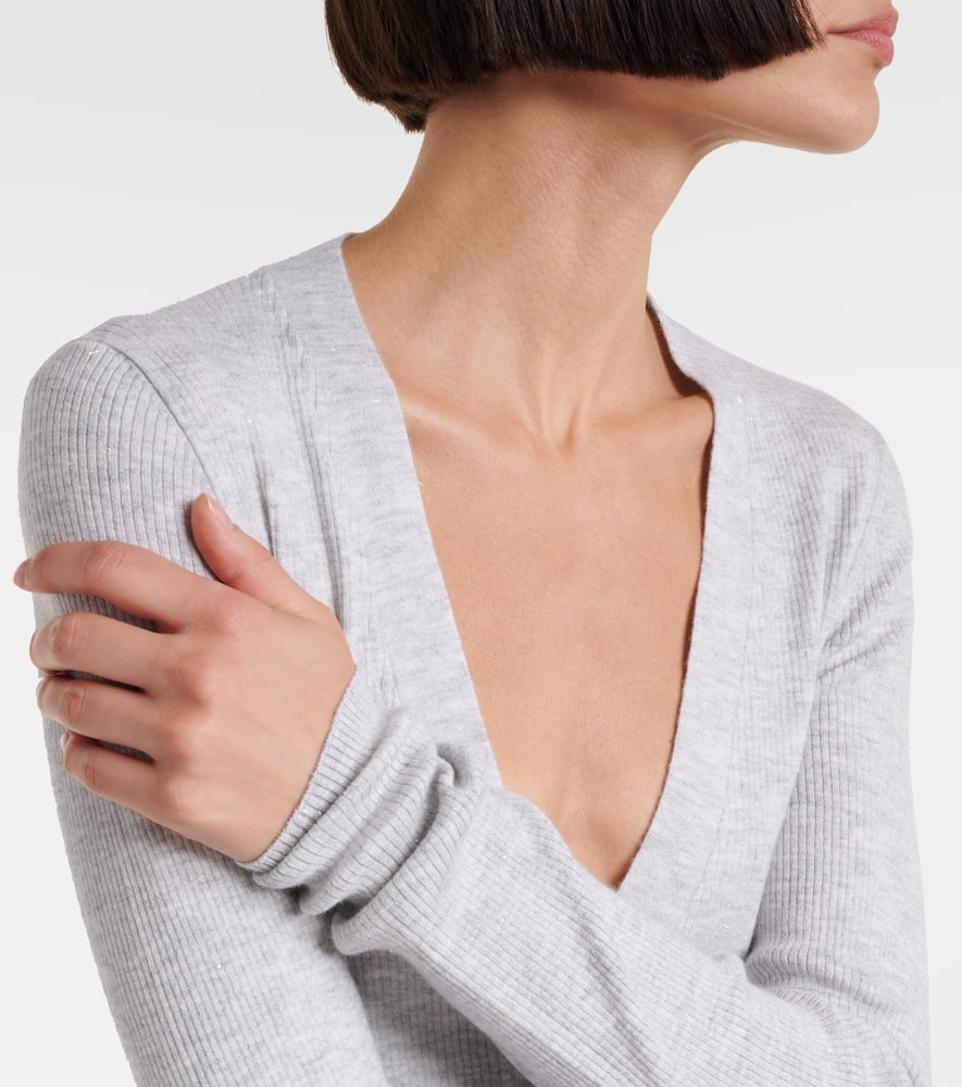 Ribbed-knit cardigan