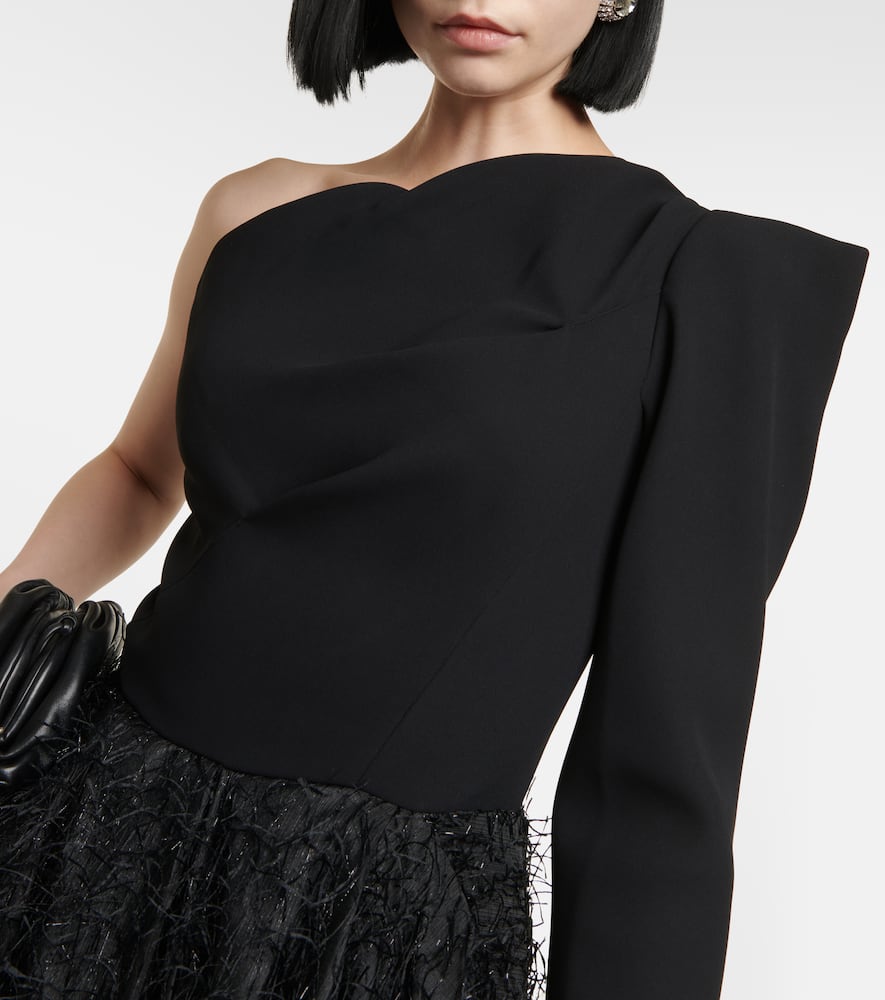 Audacity one-shoulder maxi gown