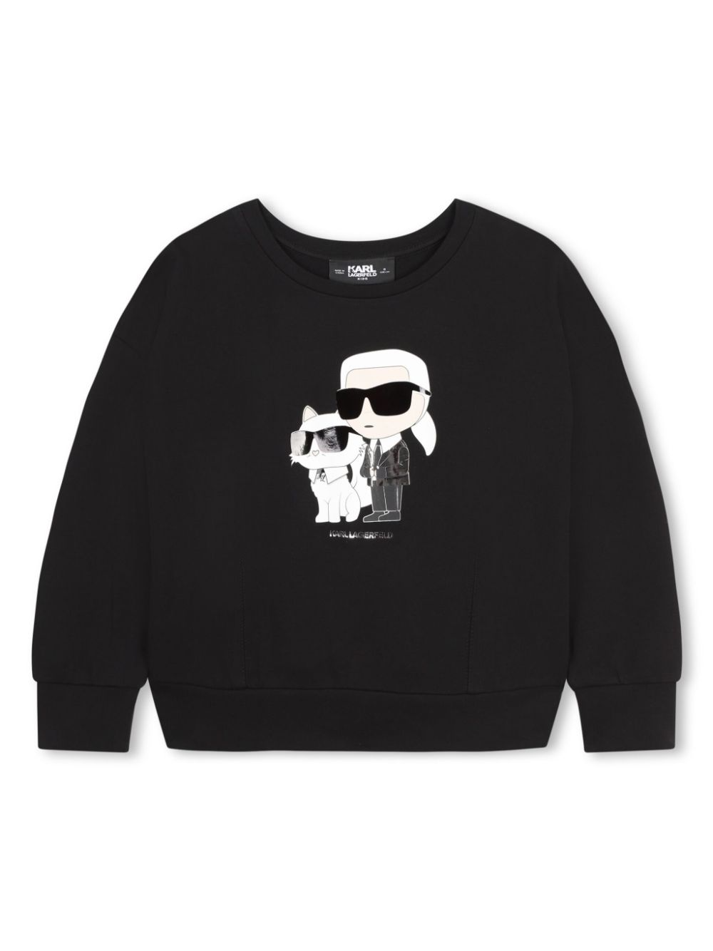 Karl and Choupette print sweatshirt - Black