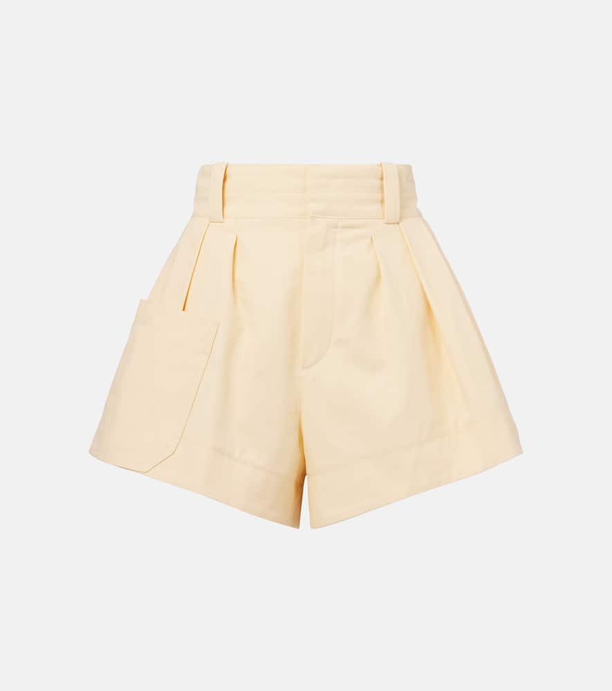 Chloé High-rise cotton canvas shorts