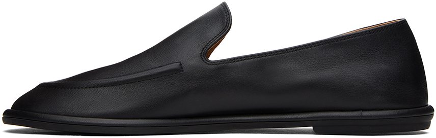 The Row Black Canal Loafers
