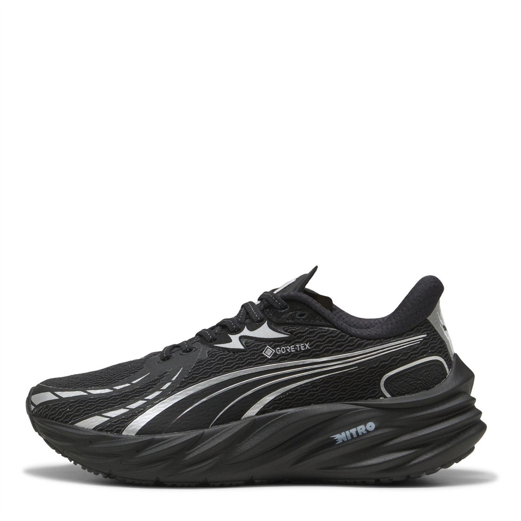 Puma Womens Velocity Nitro 4 GorE-Tex Running Shoes in Black-Si