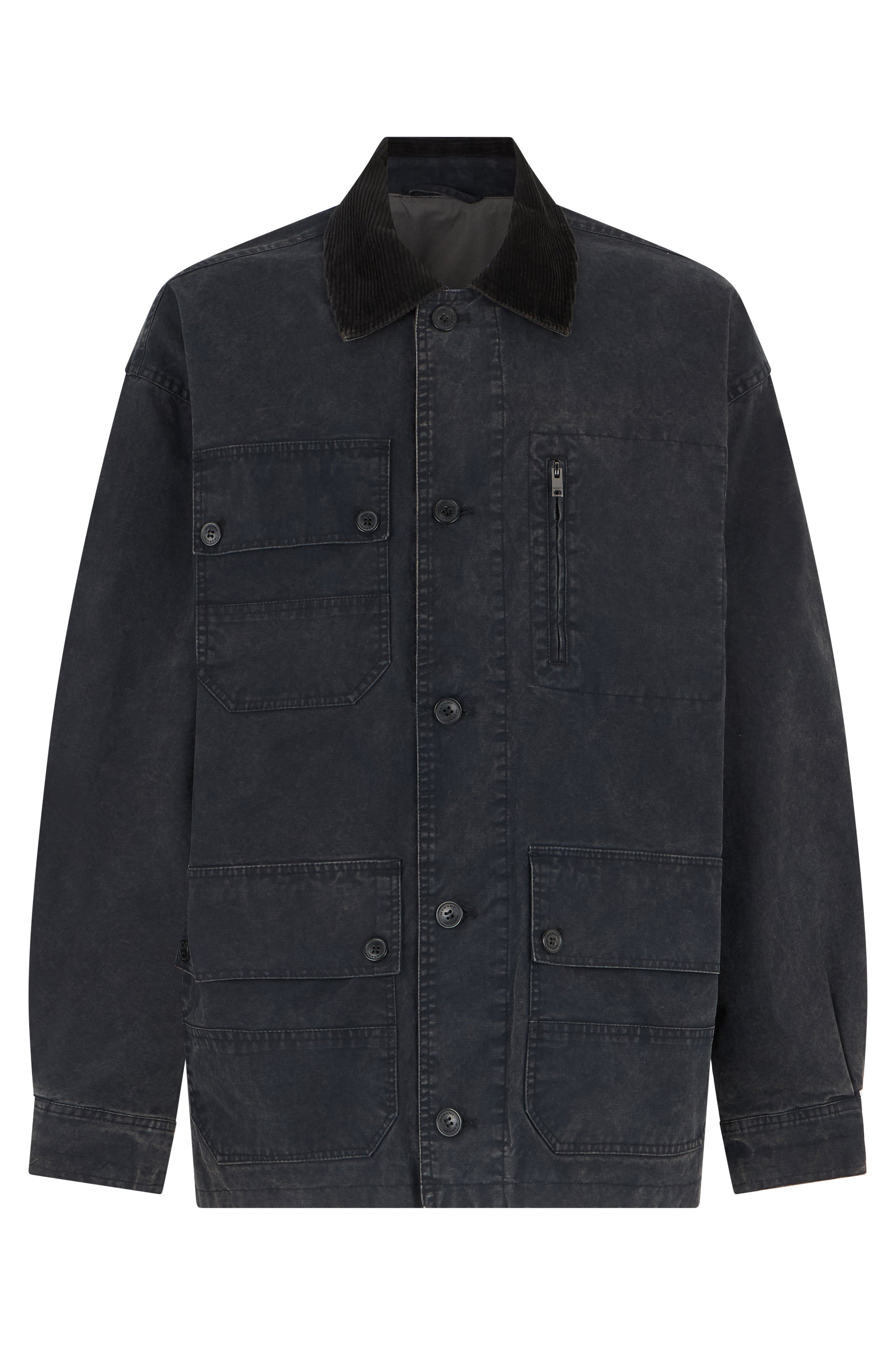 Relaxed-Fit Work Jacket with Velvet Collar - FW25