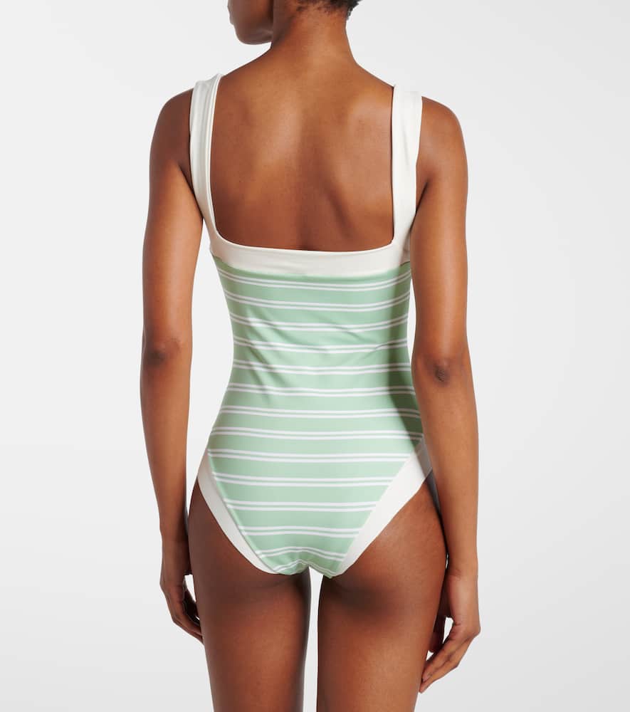 Bianco striped swimsuit