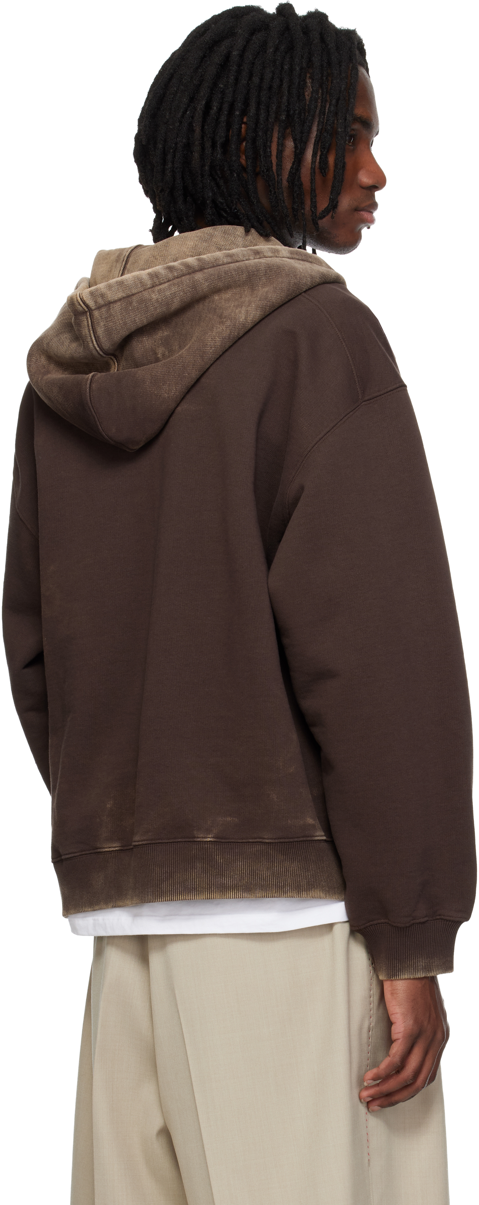 Brown Dusk Zip Up Hoodie