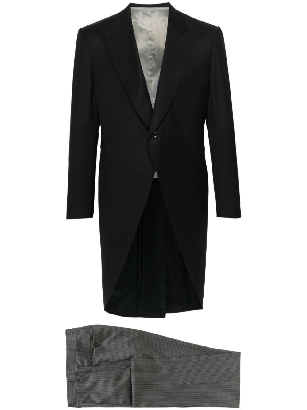 Single-breasted wool suit - Black