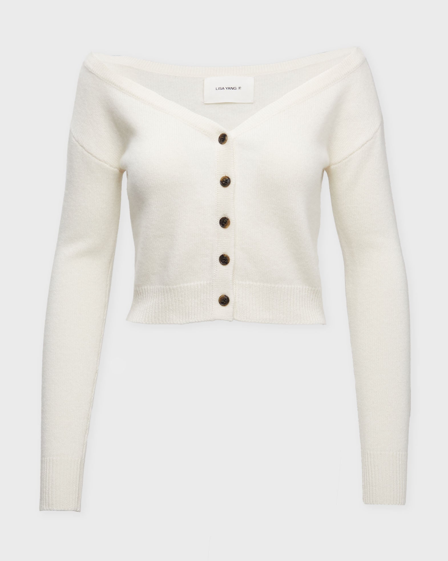 Lisa Yang Cardigan Beata Cashmere White 2