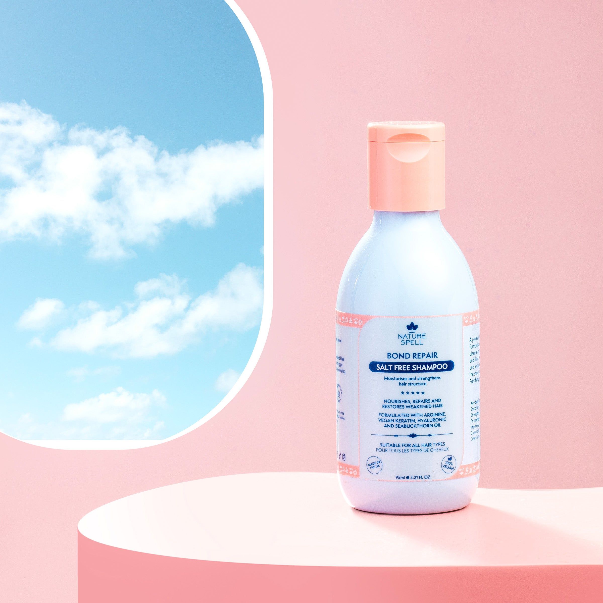 Nature Spell Bond Repair Shampoo Travel - in Blue