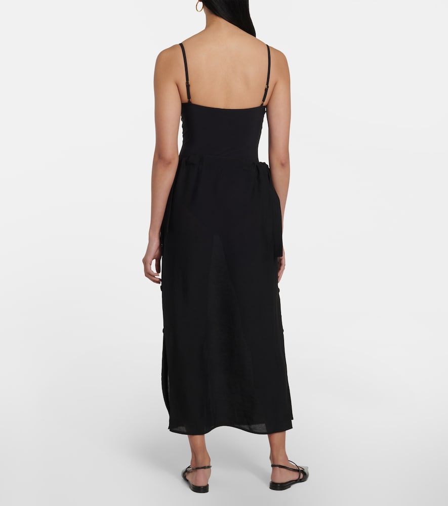 Satin maxi skirt