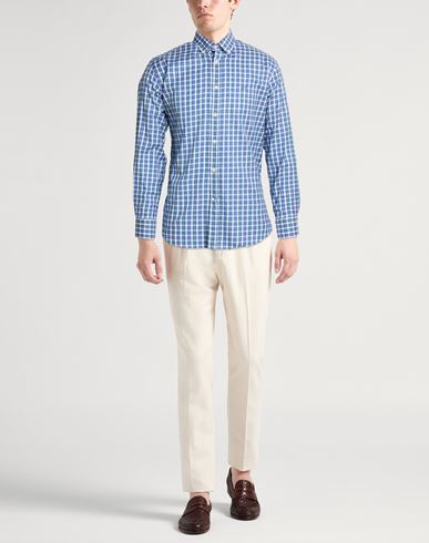 Man Shirt Blue Size 16 Cotton