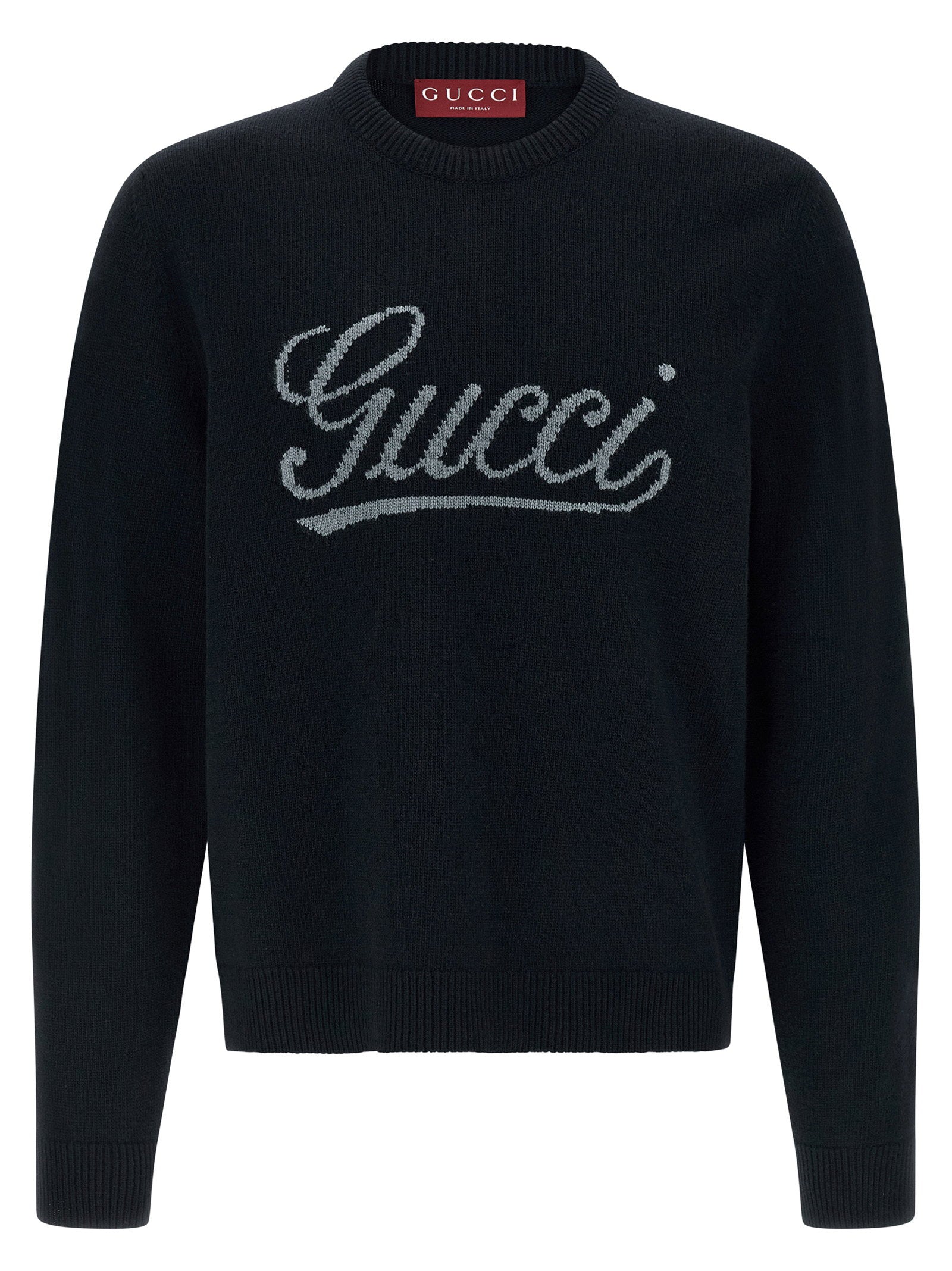 Logo Intarsia Sweater — Black